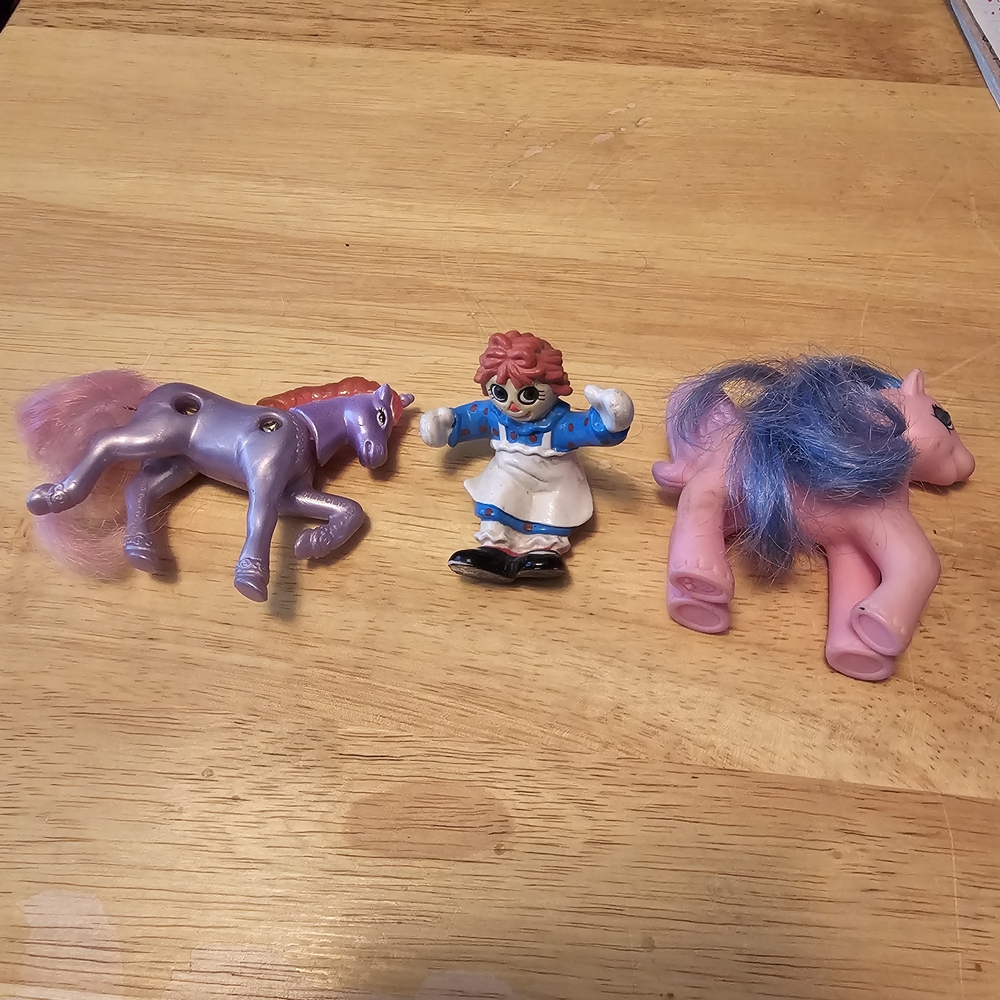 Colorful Pony and Doll Set